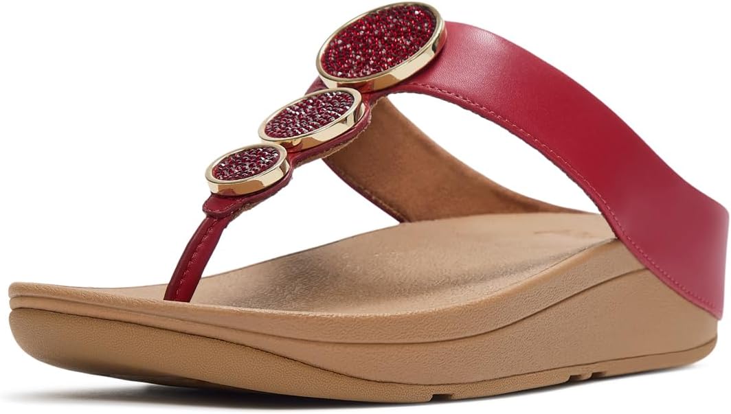 Fitflop Women's Halo Bead-circle Metallic Toe-post SandalsSandal