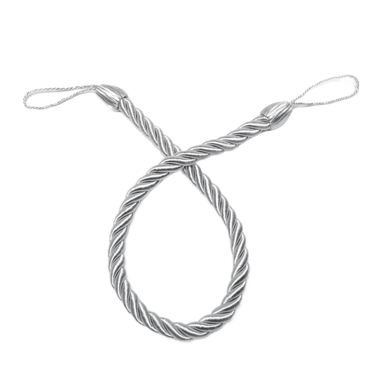 Vorhang-Raffhalter, 10 Stück, Vorhang-Raffhalter, Seile, Raffhalter, handgefertigt, Vorhanghalter, Clips, Heimzubehör, dekorativ (Silber)