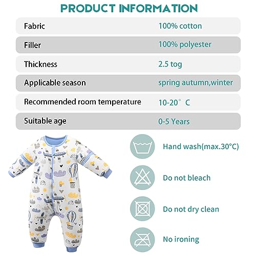 ChicSky Sacco a pelo per bambini con piedi, 2,5