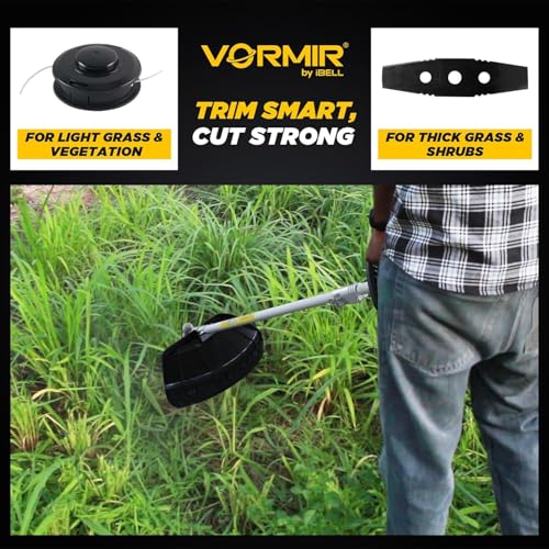 Image of IBELL VORMIR VR BB40-42 40V (20V+20V) Cordless Brush Cutter | BLDC Motor | 4500 /5300 /6000 RPM Triple Speed | O420mm Blade | Dual 4.0Ah Batteries | Heavy-Duty Trimmer | 12 Months Warranty