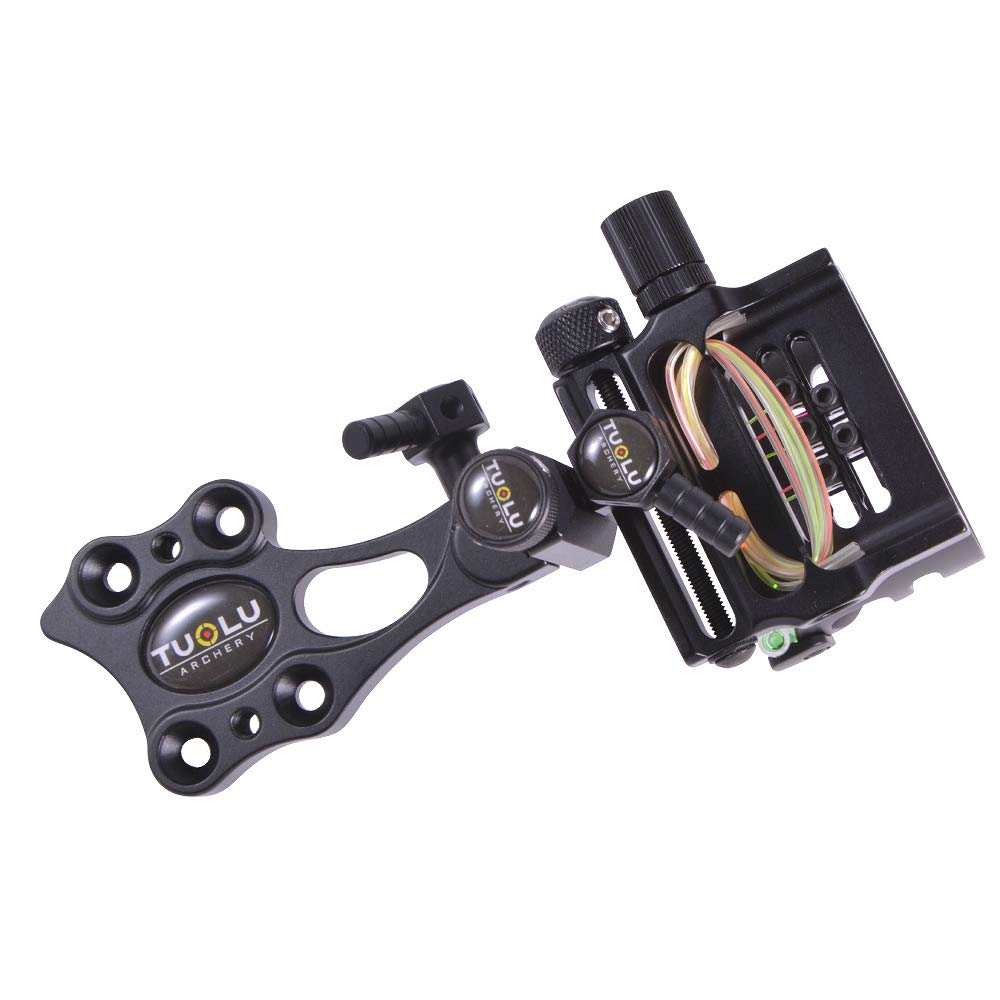 AMEYXGS Tiro con L'Arco Bow Sight Mirino per Arco Composto 5 Pin Vista Mirini Regolabile Mancino e Destrorso