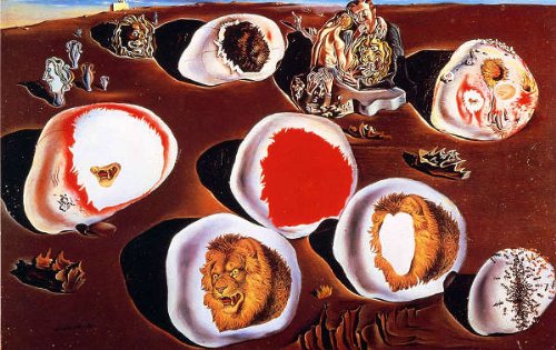 Amazon.co.jp: ダリ・「欲望の適応」 プリキャンバス複製画