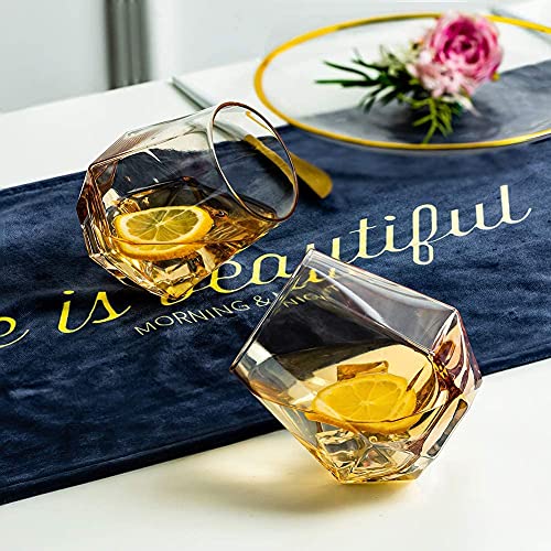 Image of Premium Brown 350 ML Water & Juice Drinking Glasses Set of 6 Vintage Glassware Set for Juice, Cocktail, Mocktail,Whisky All Beverages Everyday Uses for Gift (6, MT-20)