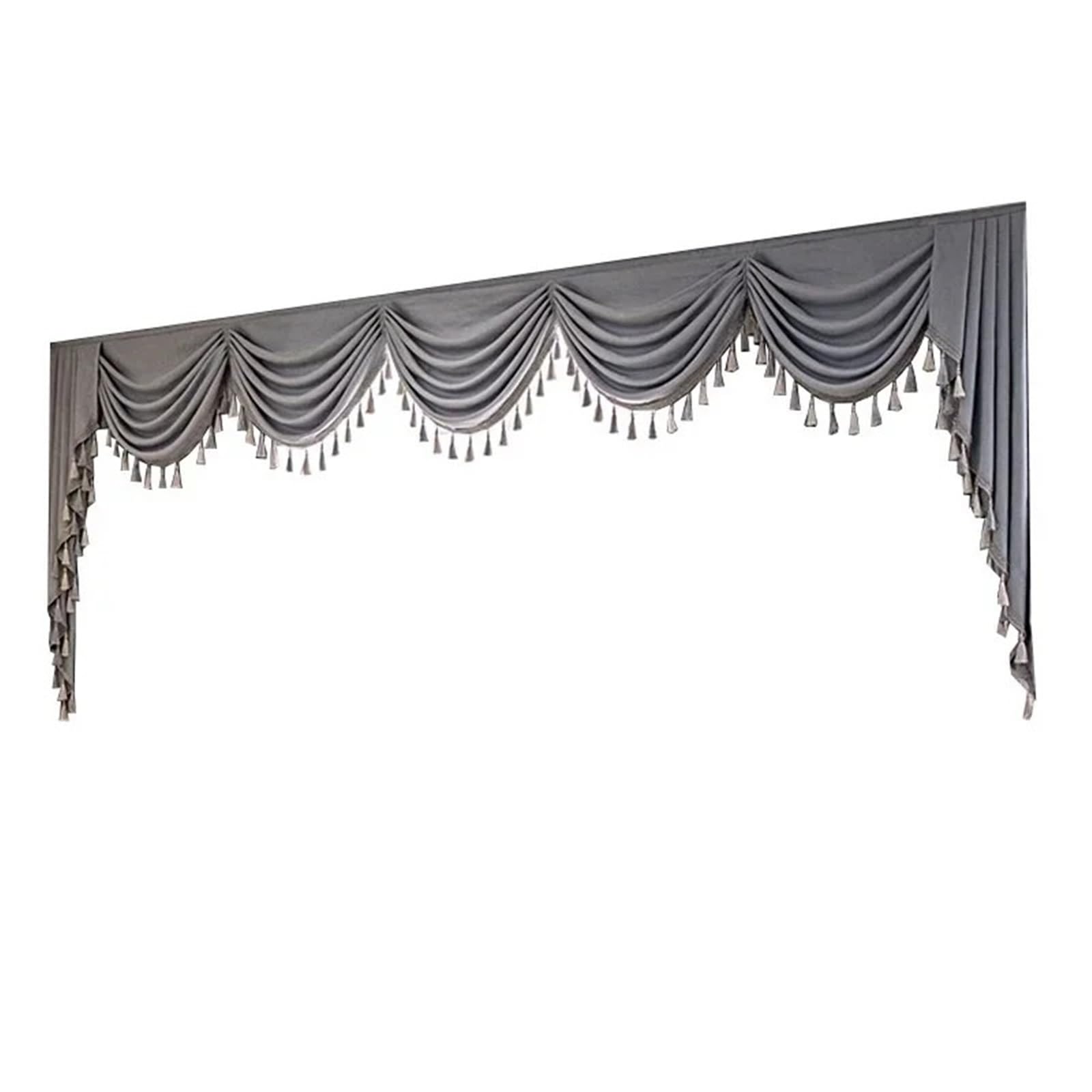 ZHOUXYFDC Swag Valance For Windows Valance Curtains For Living Room Bedroom Two Tone Mosaic Tassel Pendant Valance Multi Color Vintage(Color01,ROD POCKET_1PC WIDTH 400CM)