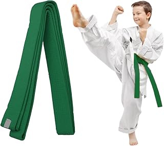 1 pcs Ceintures D'arts Martiaux, Vert Ceintures de Judo, Ceinture de taekwondo professionnelle pour karaté ceinture de sport Ceinture Accessoire de sport de combat Taekwondo, 220cm