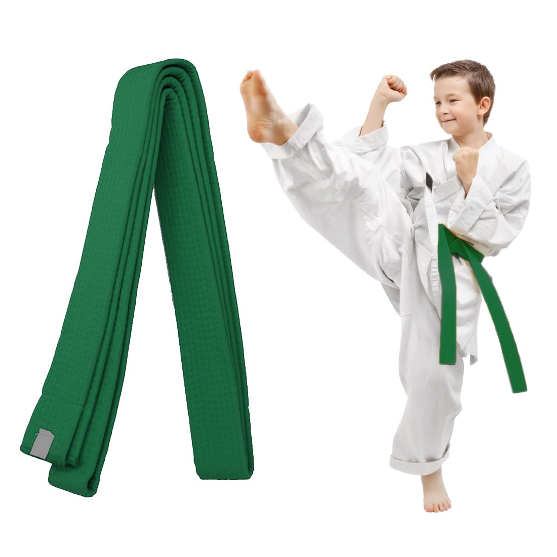 1 pcs Ceintures D'arts Martiaux, Vert Ceintures de Judo, Ceinture de taekwondo professionnelle pour karaté ceinture de sport Ceinture Accessoire de sport de combat Taekwondo, 220cm
