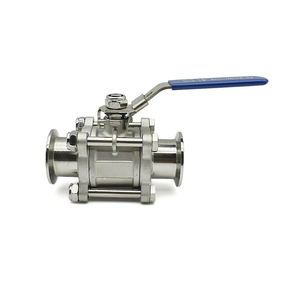 Brida de Bola de Alto vacío Manual de Tres Piezas de Acero Inoxidable SUS304 KF16 KF25 KF40 KF50, instalación rápida(KF16)