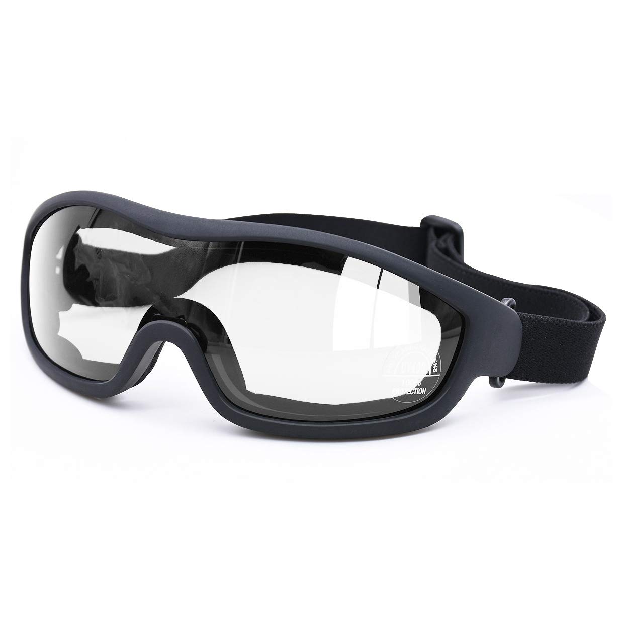 Ochronne przed promieniowaniem UV okulary outdoorowe, gogle motocyklowe, pyłoszczelne, ochronne, wojskowe, taktyczne, zapobiegające powstawaniu cząstek stałych i mgły (przezroczyste)