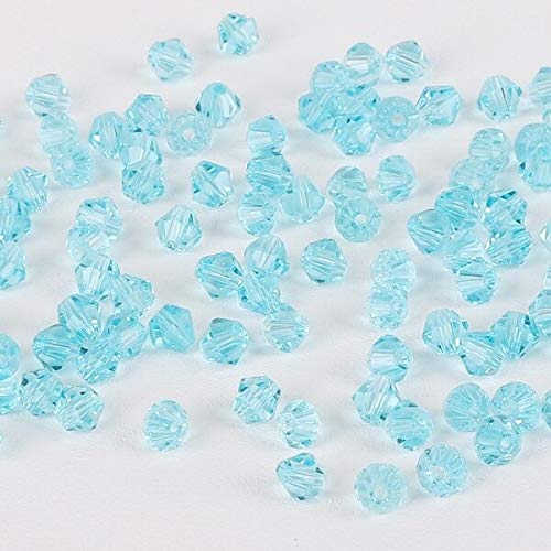 100Pcs 4mm Turquoise Crystal Bicone Beads – Austria Faceted Glass Spacer Beads for Jewelry Making, DIY Crafts, Embroidery & Rakhi Decoration-image-41