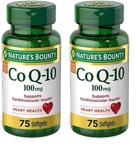Nature's BountyCoQ10, Supports Heart Health, Dietary Supplement, 100mg, 75 Softgels (Pack of 2)