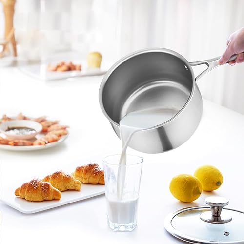 3-in-1 Titanium Tri-Ply Saucepan with Lid (2L) – Ultra-Lightweight, Induction Compatible, Rustproof Cookware for Healthy Cooking - Image 5