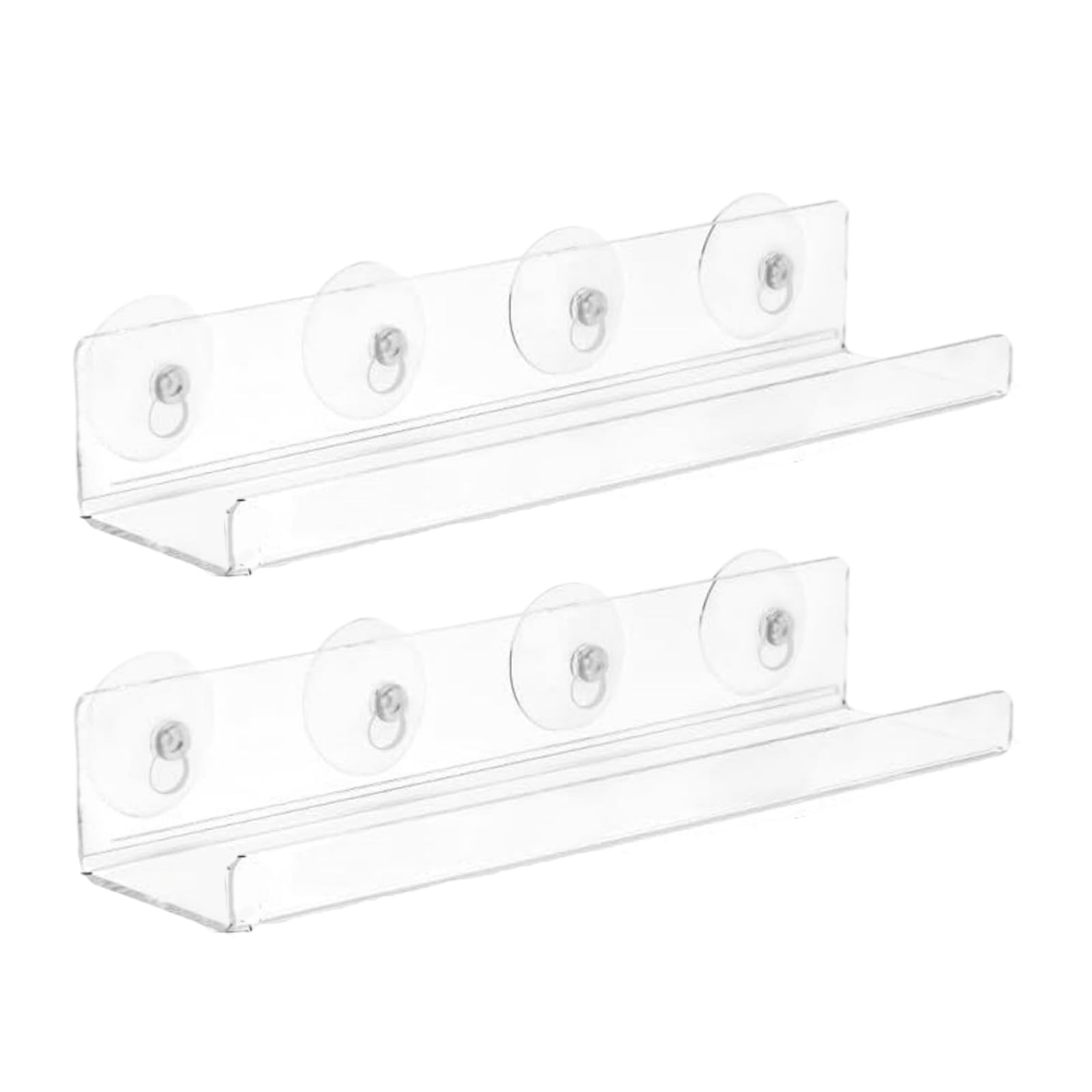 MICFENY Acrylic Window Sill Extension Shelf Suction Cup Plant Stand for Balcony Pots Indoor Garden and Succulents Planter