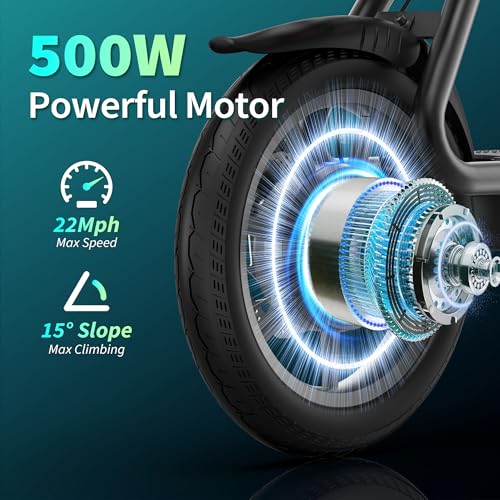 Image of MAXSHOT Electric Scooter for Adults, 8.5 /10 /14 inch Tires, 19 /22Mph, 350W /500W Motor, 21-28 Miles Range, Folding E-Scooter with Dual Suspension,APP Control