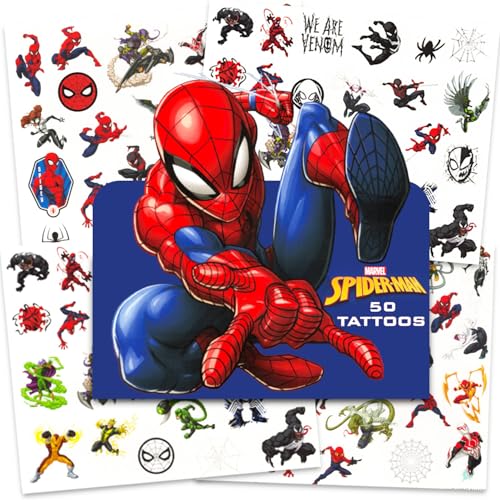 50 Pcs Marvel Spider-Man Temporary Tattoos for Boys Bundle image 3
