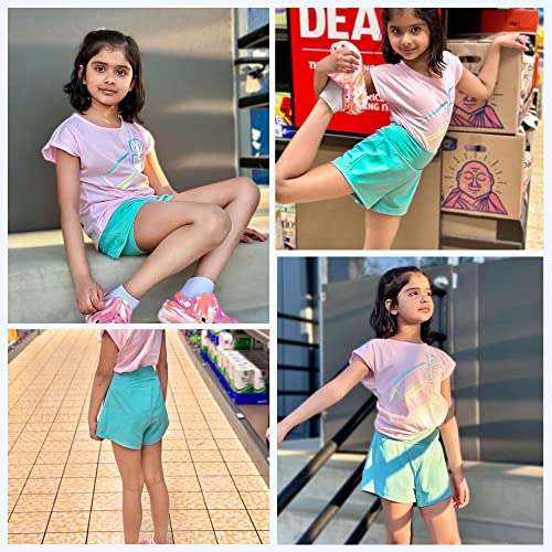 Big Elephant Girls Athletic Shorts, Youth Kids Workout Short With Pockets For Basketball Soccer Running Pink #TOP6