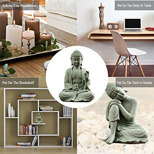 Estatua Mini Buda de Piedra Natural de 4.8 pulgadas miniatura 4