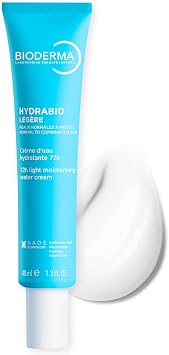 Bioderma Hydrabio Gel Cream, Hydrating Facial Cream for Radiance and Smooth Skin, Light Moisturizing Gel Cream for Normal to Combination Sensitive Skin, 1.33 Fl Oz (Packaging may vary)