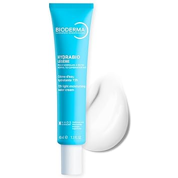 Bioderma Hydrabio Face Cream, Gel Cream Moisturizer, Provides Radiance, Lightweight Face Moisturizer for Normal to Combination Sensitive Skin, 1.33 Fl Oz Pack of 1