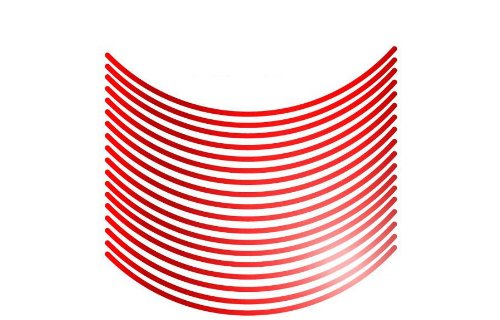 エムディーエフ リムストライプ ミラータイプ ミラーレッド 4mm幅 12インチ RIM-4M-MR-12N