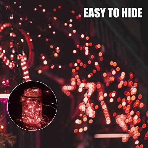 image for Brightown 12 Pack LED Fairy Lights, Waterproof, Red, 7 Feet, 20 LEDs, 