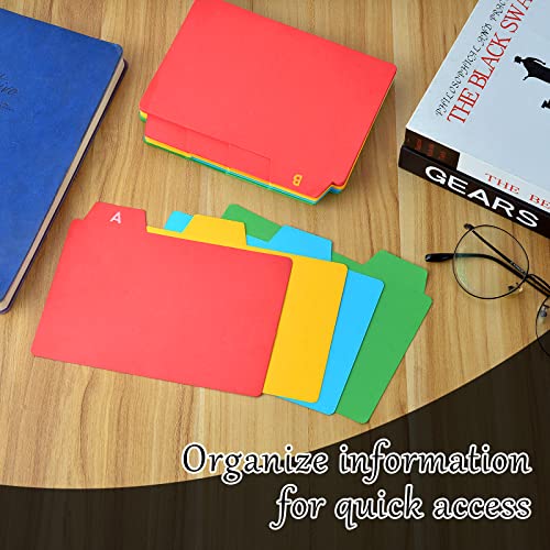 192 Pieces 4X6 Index Card Organizer Index Card Dividers With Tabs Blank Index Cards Guide Colorful Note Cards With Alphabet Sticker For Business Office School (192) #TOP3
