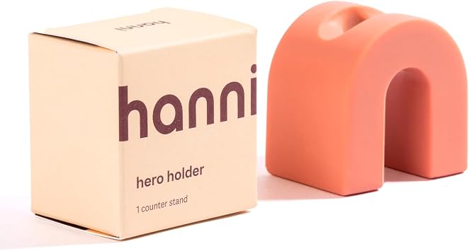 HANNI Hero Safety Razor Holder, Heavy Duty Storage Stand for Shaving Accessories, Bathroom Organizer for Men and Women, Clay