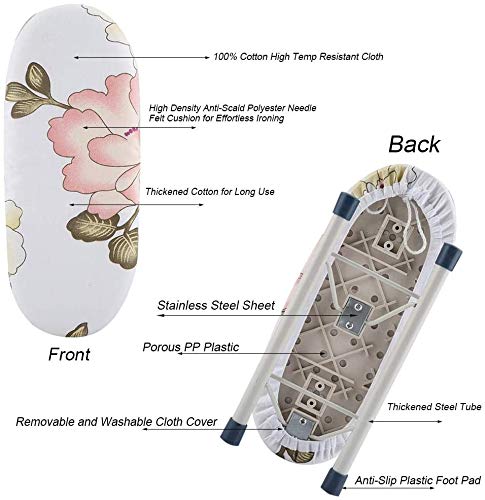 Table Top Ironing Board,Ironing Sleeve Board, Foldable Space-Saving Mini Ironing Board Home Travel Sleeve Cuffs Collars Handling Table(Not Suitable for Complete Clothing) - 10.434.133.35in