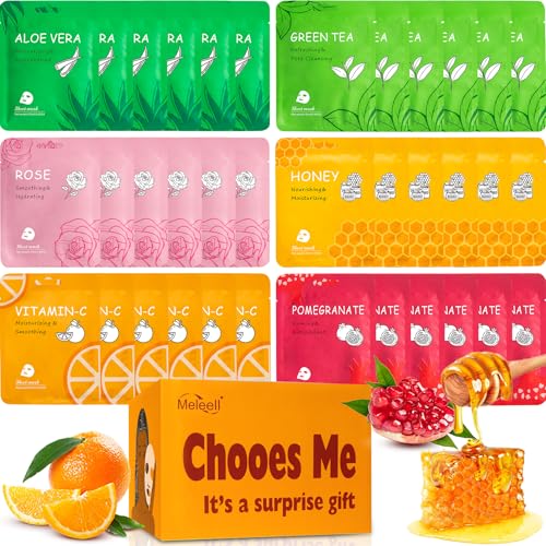 36 Pack Face Masks Skincare Bulk Pack,Hydrating Face Masks Beauty For Sensitive Skin,Sheet Masks For Faces,Facial Masks Sets For Women Skin Care (36-Packs)
