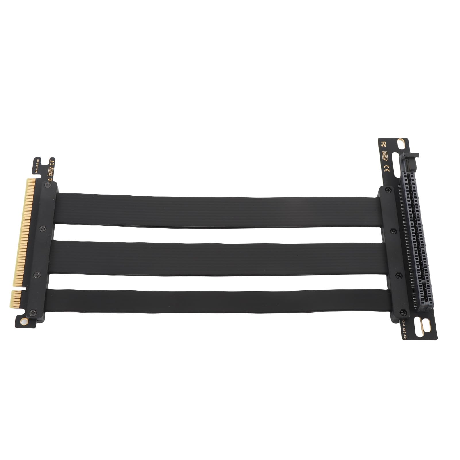 Dioche Kabel PCIe 4.0 PCIe 4.0 X16 Szybki Ekspander Karty rozszerzeń GPU z Kablem Odpornym na Zginanie, Czarny, 11,8 Cala (30cm)