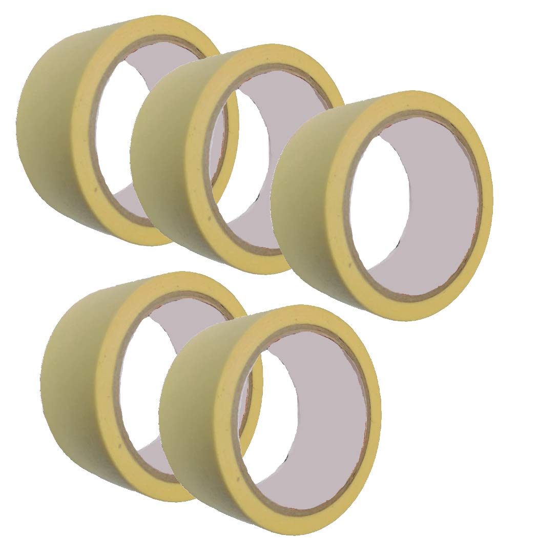 Royal Apex Automotive Self Adhesive Masking Tape for Painting, Labelling, Packing, Craft, Art, Home, Office, School Etc… (2 Inch - Pack of 5)