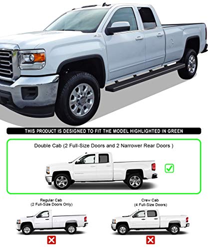 Estribos APS 6in para Chevy Silverado GMC Sierra 8ft Bed miniatura 2