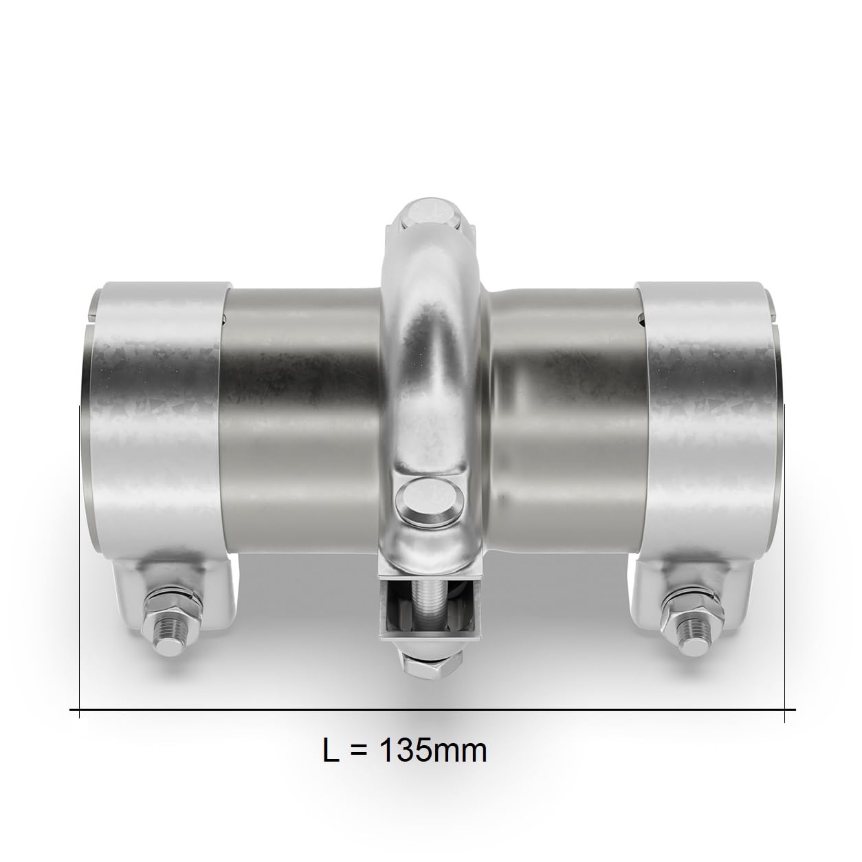 Universal PSA Reparatur Verbindungsset Schalldämpfer Auspuffrohr Flansch mm mit Schellen für alle PKW und LKW ohne Schweissen ~~INNENDURCHMESSER Ø60mm ~~