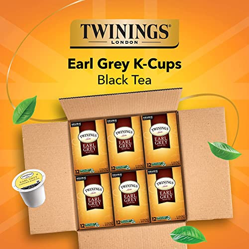 Twinings Earl Grey K-Cup Pods For Keurig, Caffeinated Black Tea Flavoured With Citrus And Bergamot, 12 Count (Pack Of 6) #TOP2