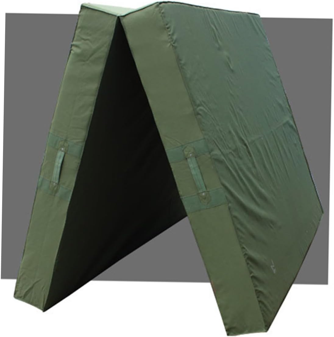 Foldable Thick Exercise Training Mat Elastic Floor Pad for Yoga Gymnastics Home Workout Space-saving Cushioned Mat Green Oxford Cloth