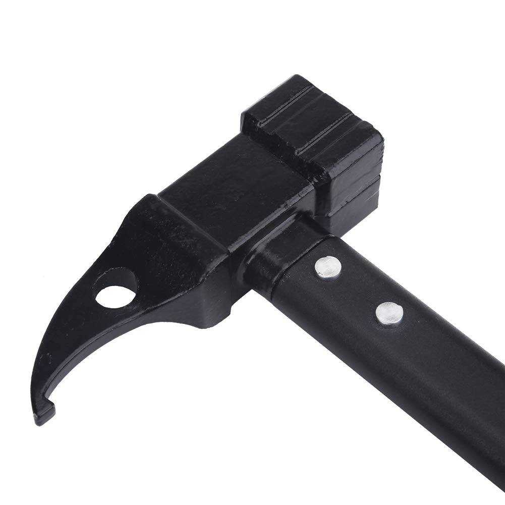Dioche Camping Hammer aus Stahlguss mit Heringauszieher - Hochfester Hammerkopf und ergonomischer Gummigriff für perfekten Halt Ideal Camping, Outdoor-Aktivitäten Zeltaufbau Schwarz, 1,7 Pfund, 32x11