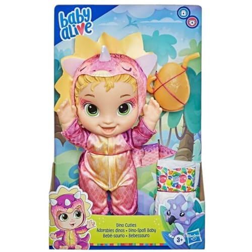 Muñeca Baby Alive Dino Cuties con cabello rubio miniatura 2