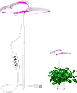Indoor Plant Growth Lights, LED Butterfly Plant Growth Lights, USB Lighting Timing Green Plant Flower Multi -Meat Supplement Light, 3/9/12h Automatic Timer for Indoor Plant Growth, White