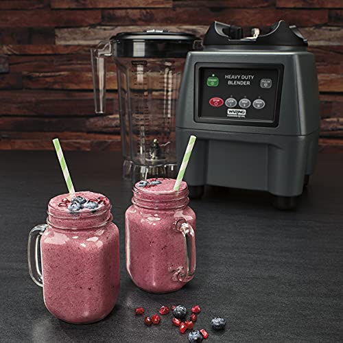 Waring Commercial CB15 food blender in a commercial kitchen showing versatility