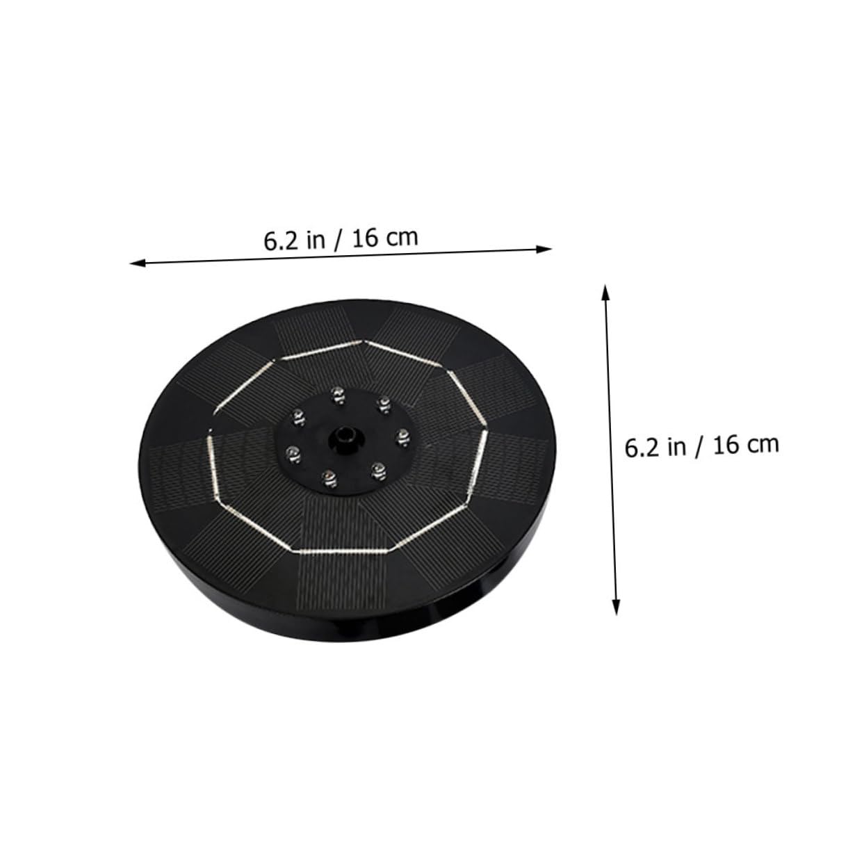 Pompa Fontana Solare 3, 5w LED Colorati per Vasca Uccelli | Nero, Plastico e Pannello Solare, Batteria Ricaricabile 1800mah, Getto Massimo 60cm