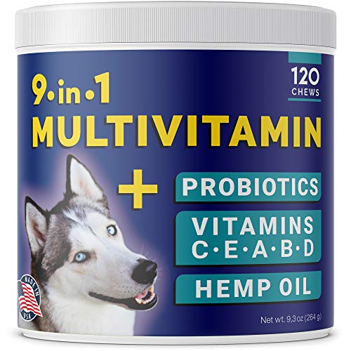Pawfectchow 9 in 1 Multivitamin for Dogs with Hemp Oil - Essential Dog