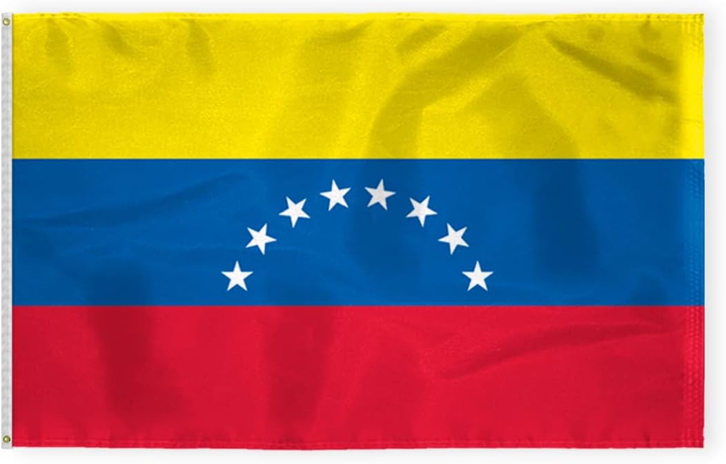 AGAS Venezuela No Seal Flag 2x3 ft Outdoor 200D Nylon Double Stitched Hem Never Rust Brass Grommets Canvas Header Venezuela Flag