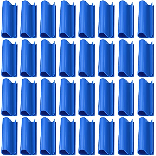 Nuanchu Pool Cover Clips for Above Ground Pools, 3.15 Inch Swimming Windproof Pool Cover Clips for Above Ground Pools Covers Wind Guard Clamps with Metal Railing Securing Tightly(Blue,32 Pieces)
