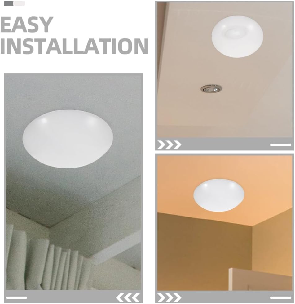 Uonlytech Ceiling Light Fixture Cover Plate Ceiling Cover Plate Round Plastic Lampshade Clip-on Design Suitable for Rooms