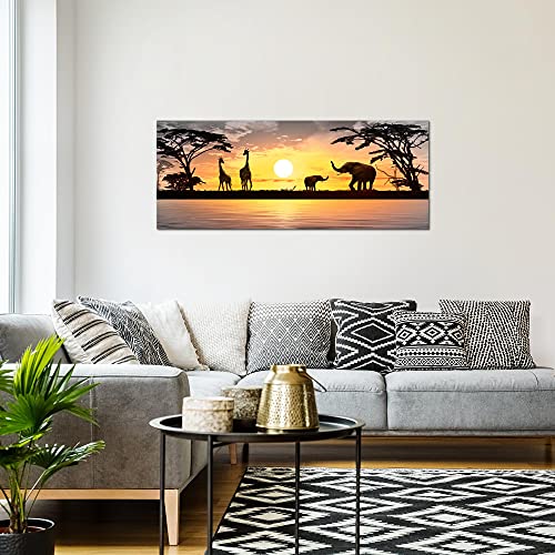 Runa Art Quadri Moderni Africa Tramonto Tela Non