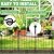 AOPEC 10 Panels No Dig Metal Garden Fence, Rustproof Decorative Dog & Rabbit Barrier with 11 Sturdy Stakes, Outdoor Animal Fencing for Yard, Patio, Flower Beds (Black)