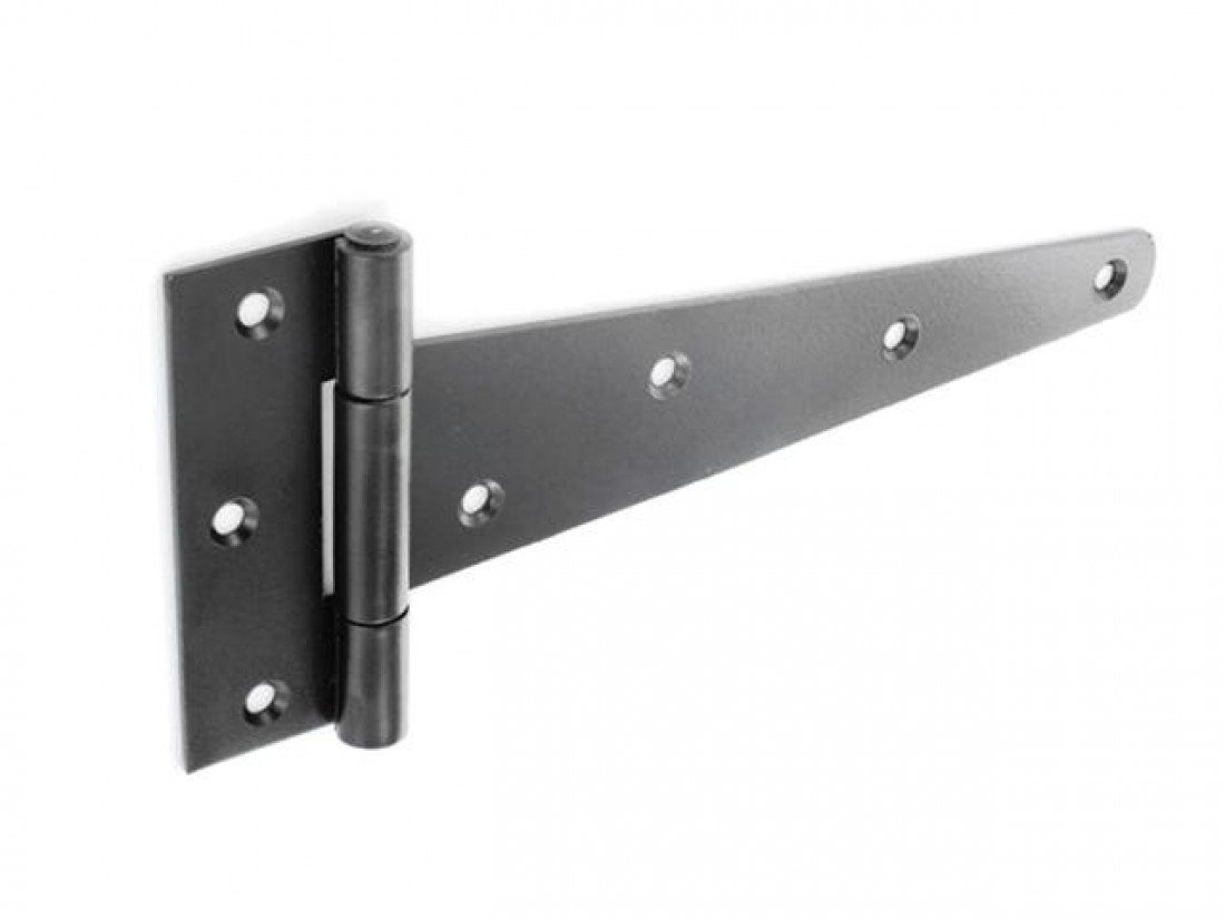 Securit Tee Hinges Heavy Black (Pair) - 300mm (12'')