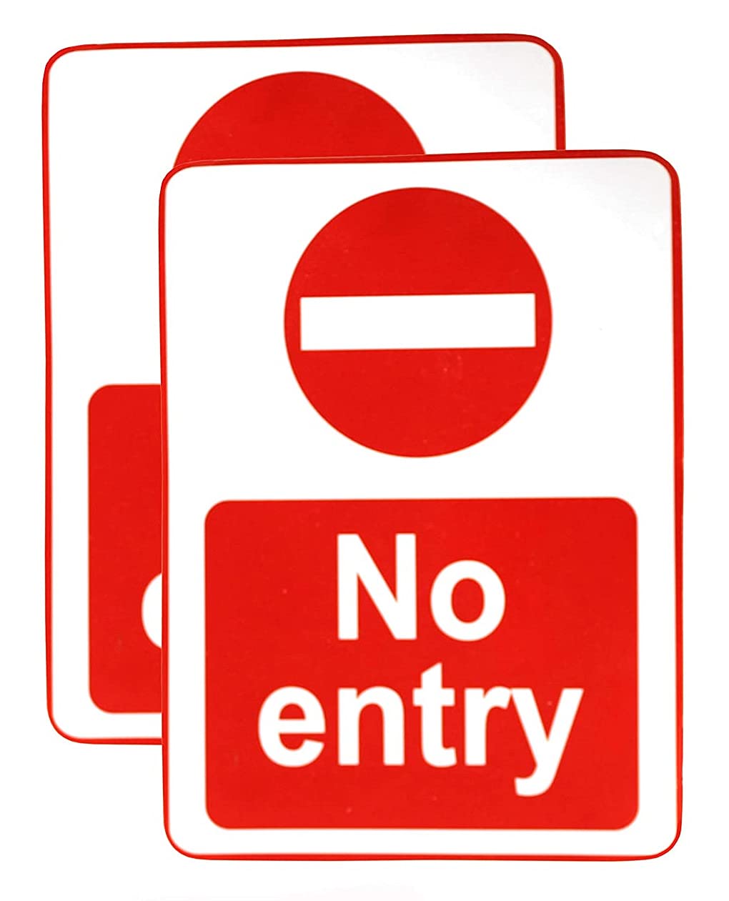 eSplanade No Entry Sign Red & White Sticker Decal - Easy to Mount Weather Resistant Long Lasting Ink (Size -7.5"x5.5") (B07V1N57N9) Amazon Price History, Amazon Price Tracker