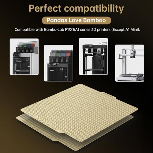 Image of BIQU Designer Series Panda Build Plate for Bambu-Lab P1P /P1S /P2S /X2D /X1C /X1E /A1 [Honeycomb + Houndstooth] 257x257mm 3D Printers Spring Steel Removable Surface Platform