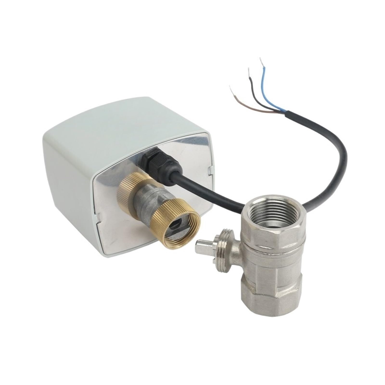 Valvola motorizzata Valvola motorizzata in Acciaio Inossidabile da 3/4" Valvola a Sfera elettrica a 3 Fili e 2 Controlli Coppia Elevata(24VDC)