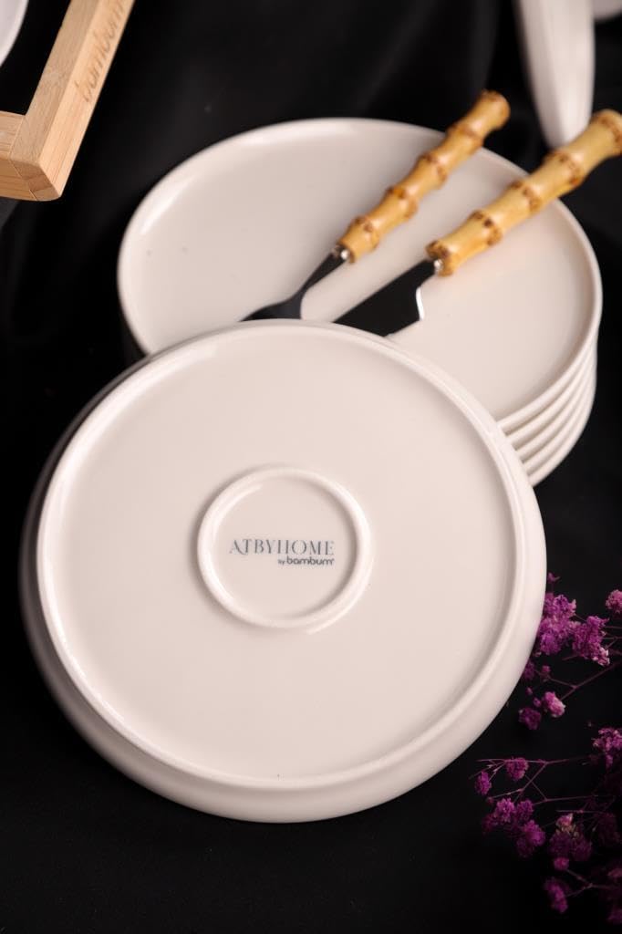 Atbyhome by Bambum Duru 19 Parça Porselen Kahvaltı Takımı Kahvaltı Seti Kahvaltılık- Sunum Seti